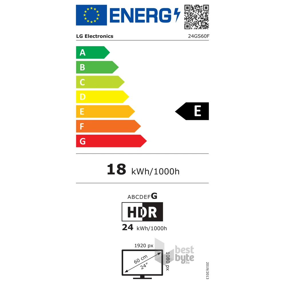 LG 24" 24GS60F-B FHD IPS 180Hz HDMI/DP monitor