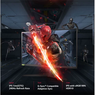 LG 27" 27GN750-B 240Hz HDMI Display LED gamer monitor