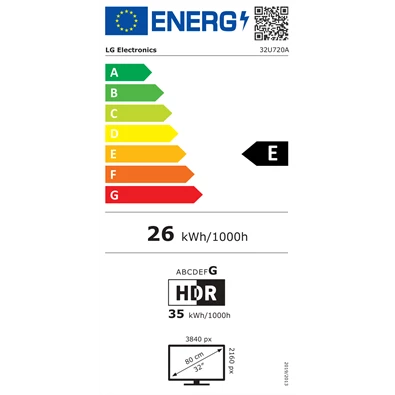 LG 31,5" 32U720A-B.AEU 4K UHD VA HDMI/DP/USB/USB-C monitor