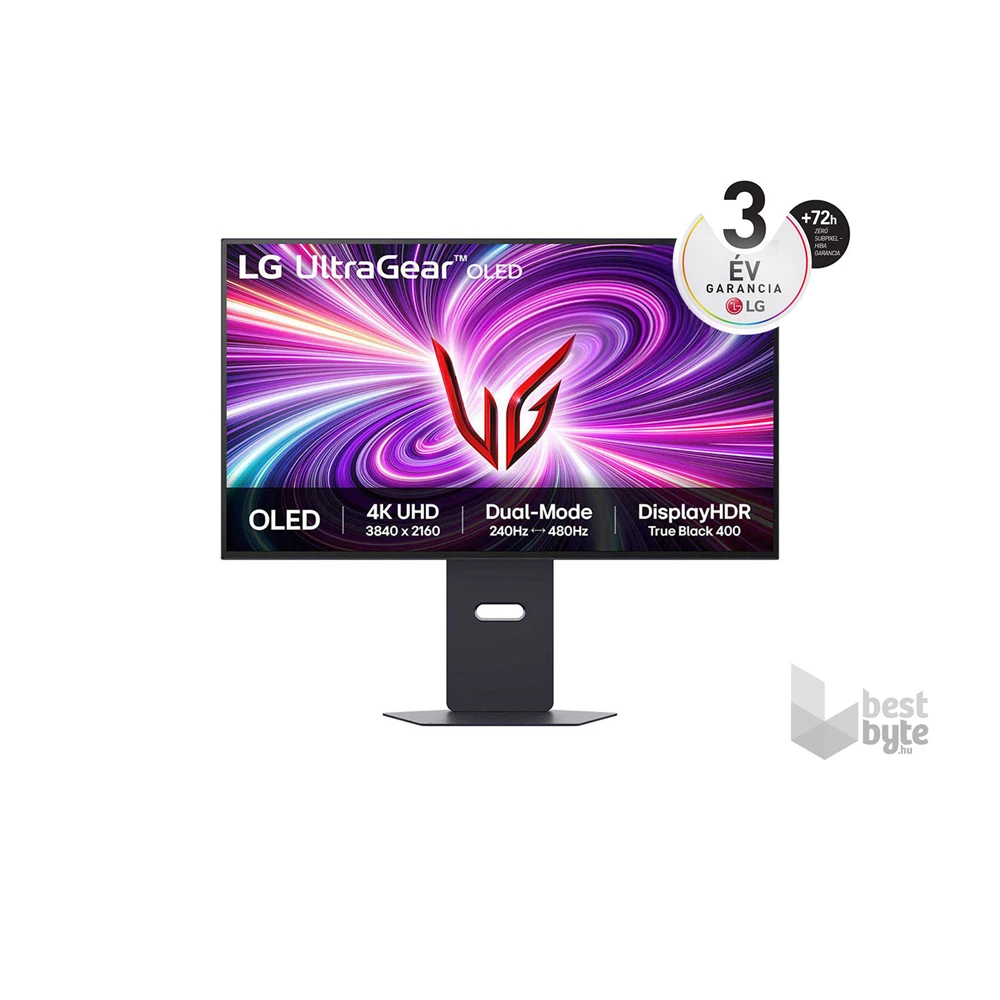 LG 32" 32GS95UV-B UHD OLED 480Hz HDMI/DP DUAL gamer monitor (Újracsomagolt)