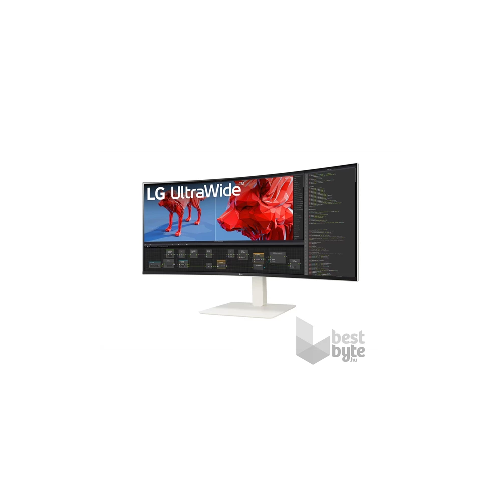 LG 37,5" 38WR85QC-W WQHD+ IPS 144Hz HDMI/DP/USB-C/USB/RJ45 ívelt monitor