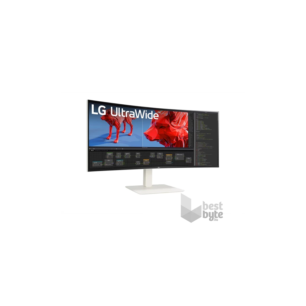 LG 37,5" 38WR85QC-W WQHD+ IPS 144Hz HDMI/DP/USB-C/USB/RJ45 ívelt monitor
