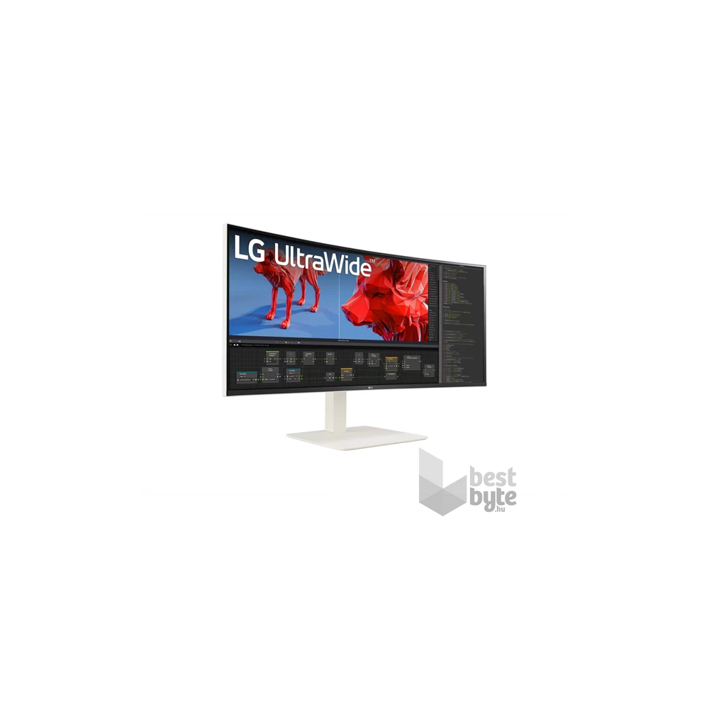 LG 37,5" 38WR85QC-W WQHD+ IPS 144Hz HDMI/DP/USB-C/USB/RJ45 ívelt monitor