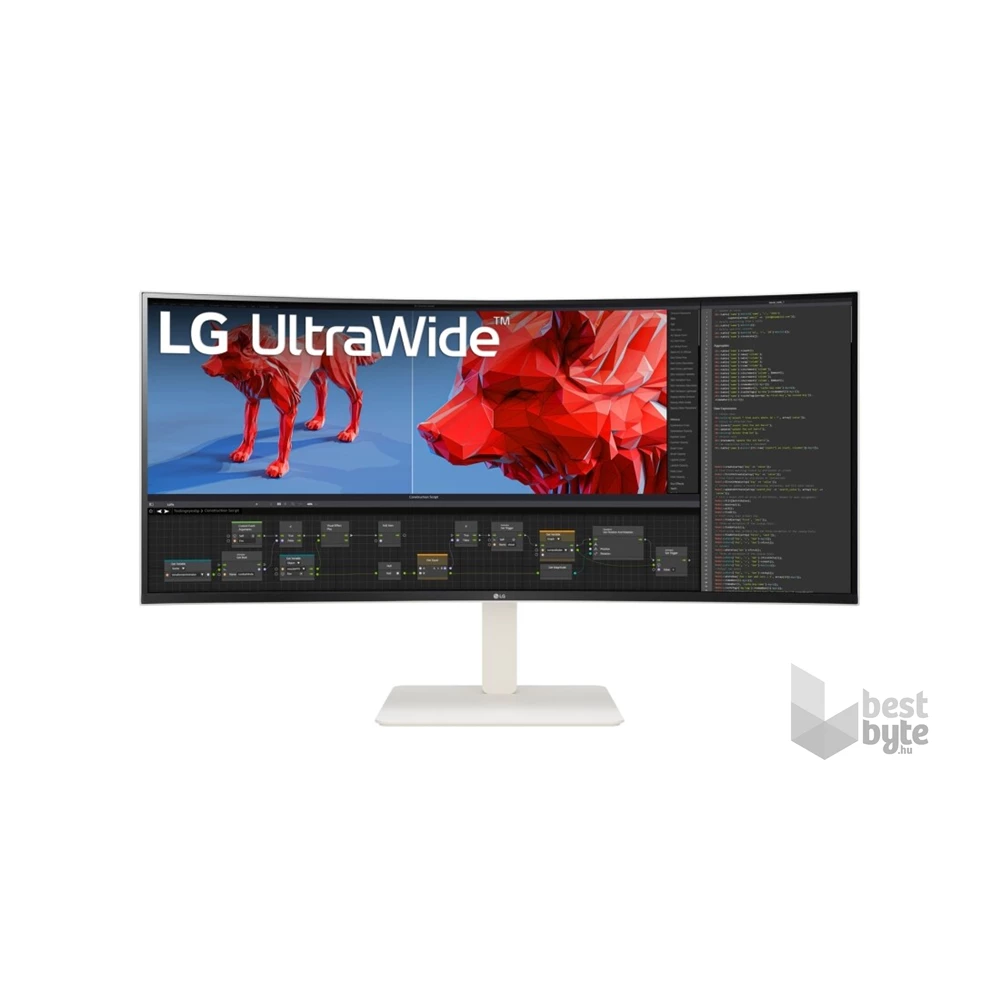 LG 37,5" 38WR85QC-W WQHD+ IPS 144Hz HDMI/DP/USB-C/USB/RJ45 ívelt monitor