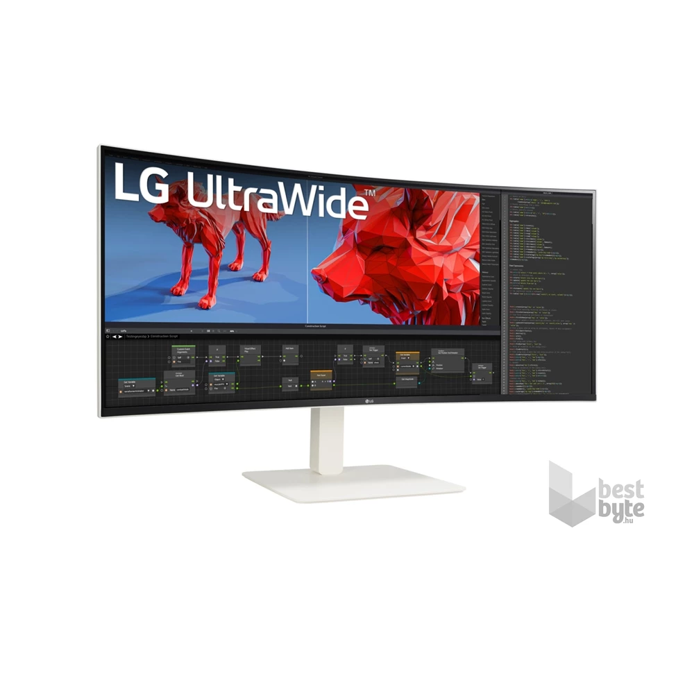 LG 37,5" 38WR85QC-W WQHD+ IPS 144Hz HDMI/DP/USB-C/USB/RJ45 ívelt monitor
