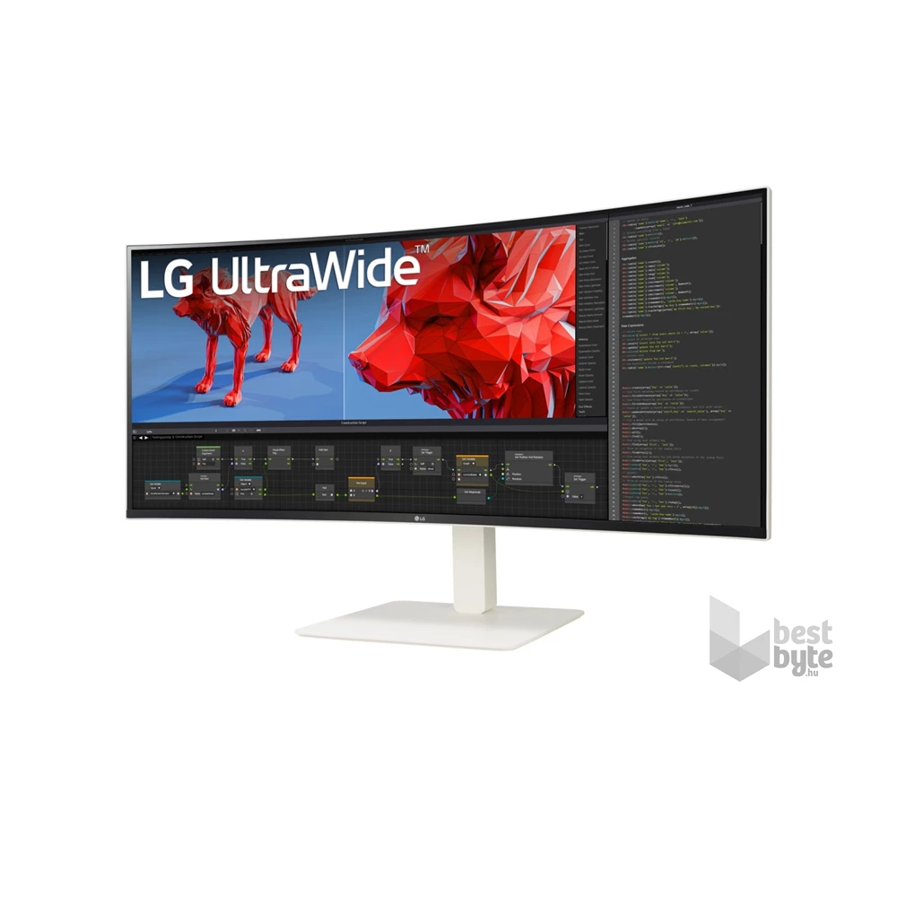 LG 37,5" 38WR85QC-W WQHD+ IPS 144Hz HDMI/DP/USB-C/USB/RJ45 ívelt monitor