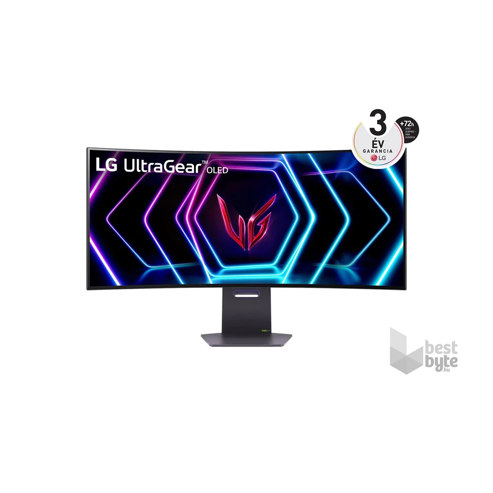 LG 39" 39GS95QE-B Ultragear UWQHD 240Hz HDMI/DP ívelt OLED gamer monitor