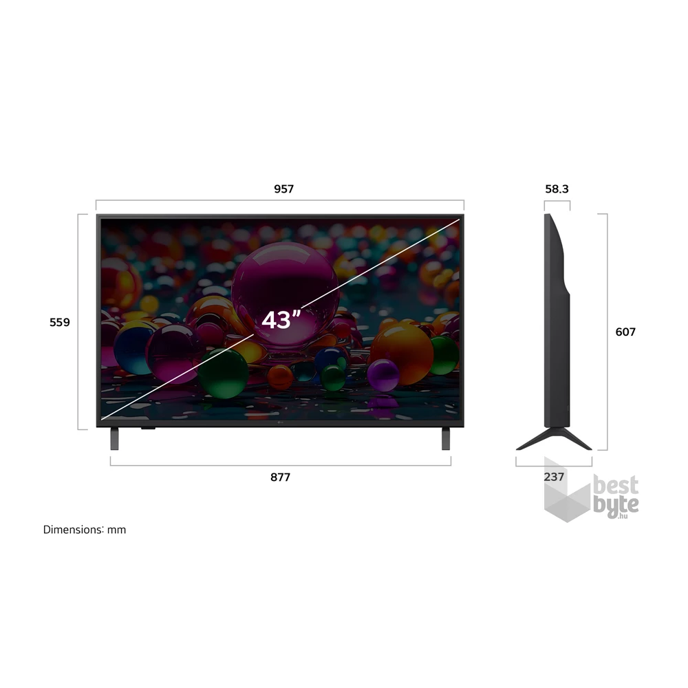 LG 43" 43UA75003LA 4K UHD AI Smart TV