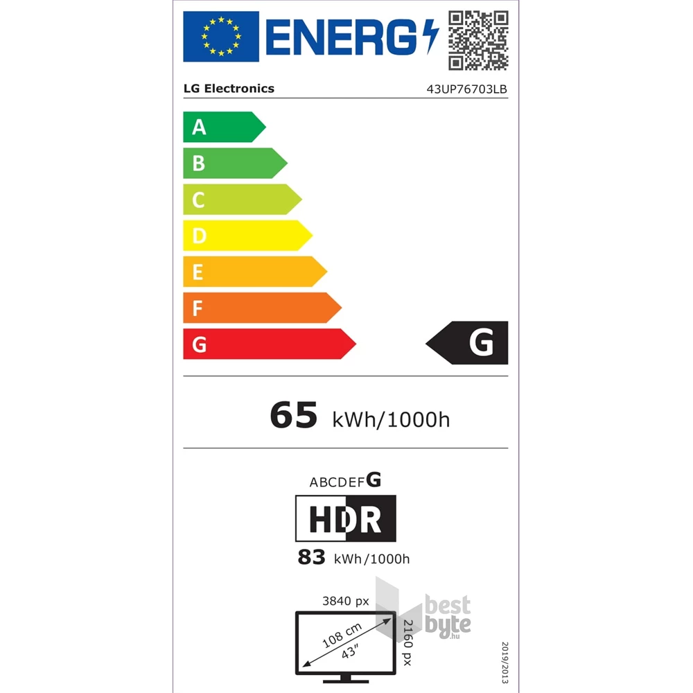 LG 43" 43UP76703LB 4K UHD Smart LED TV