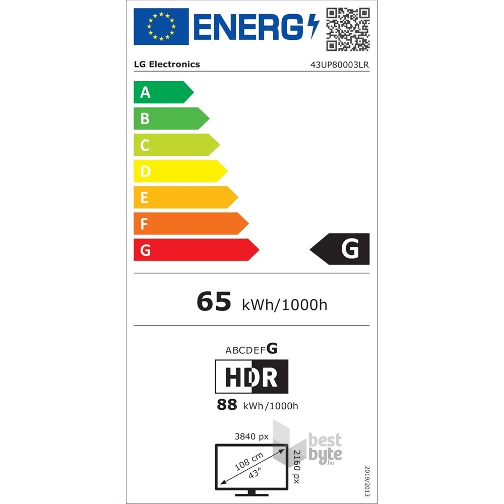 LG 43" 43UP80003LR 4K UHD Smart LED TV