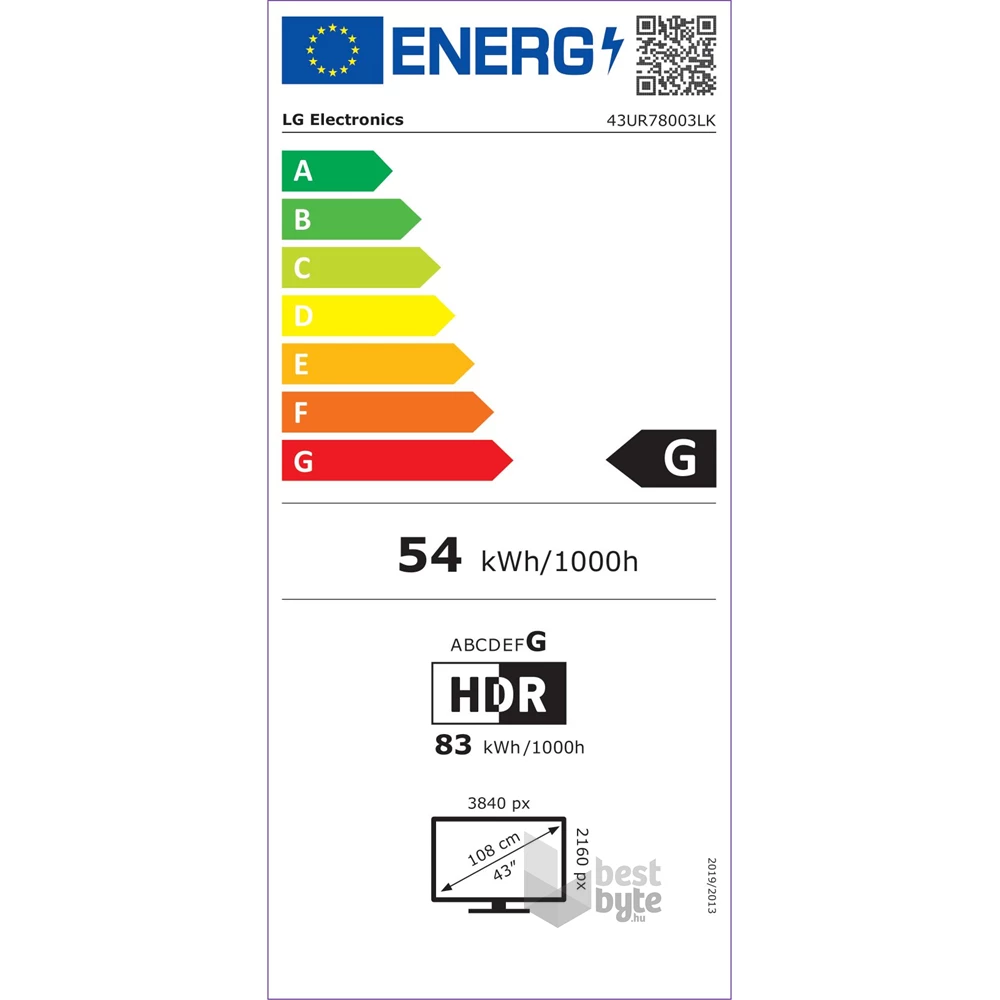 LG 43" 43UR78003LK 4K UHD Smart LED TV (Újracsomagolt)