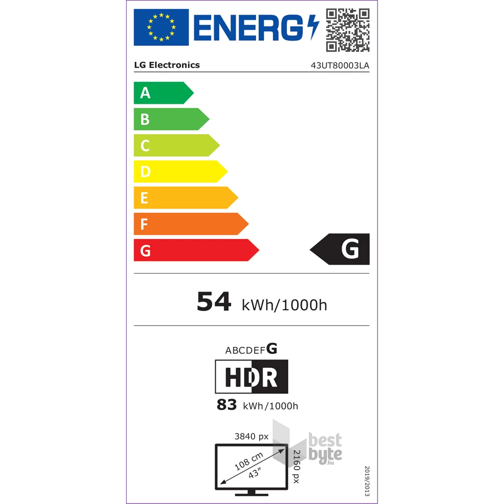 LG 43" 43UT80003LA  4K UHD HDR Smart TV