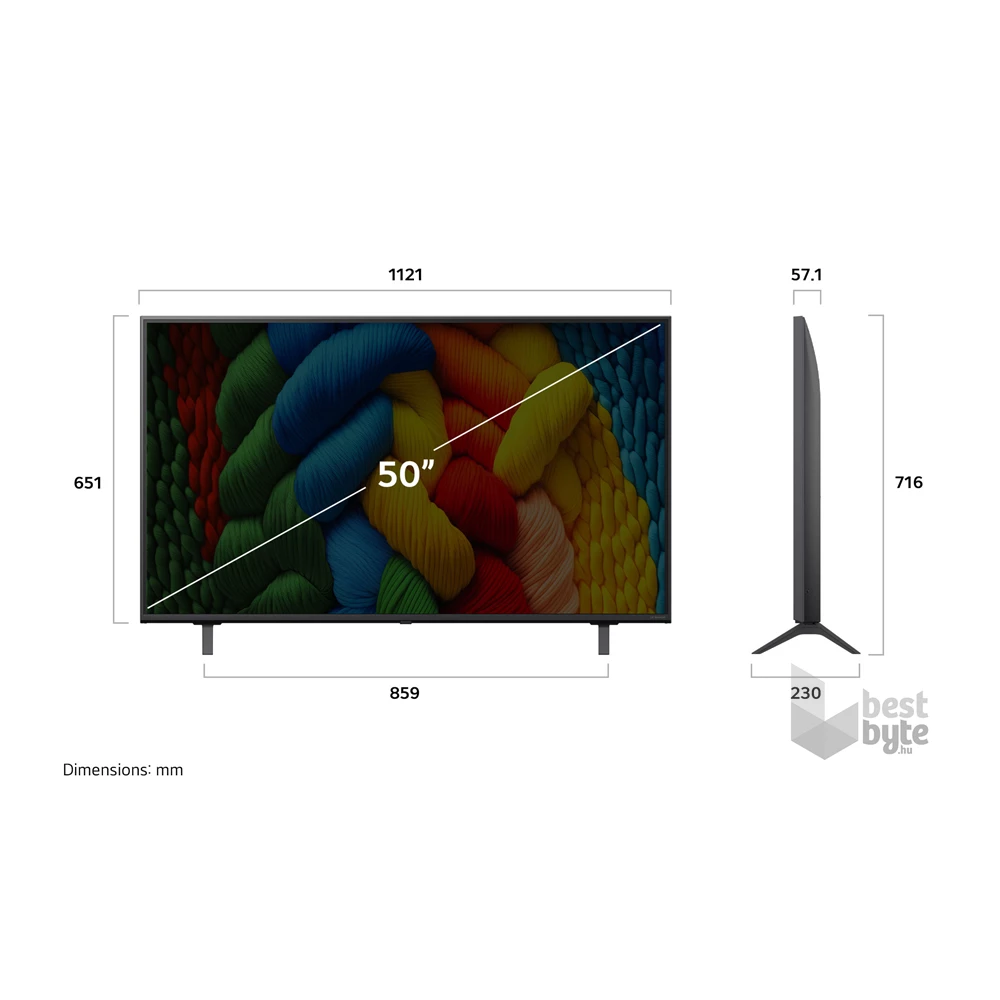 LG 50" 50NANO80A3B 4K UHD AI Smart NanoCell TV (Újracsomagolt)