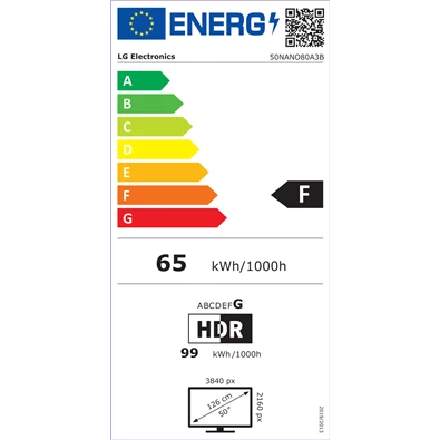 LG 50" 50NANO80A3B 4K UHD AI Smart NanoCell TV (Újracsomagolt)