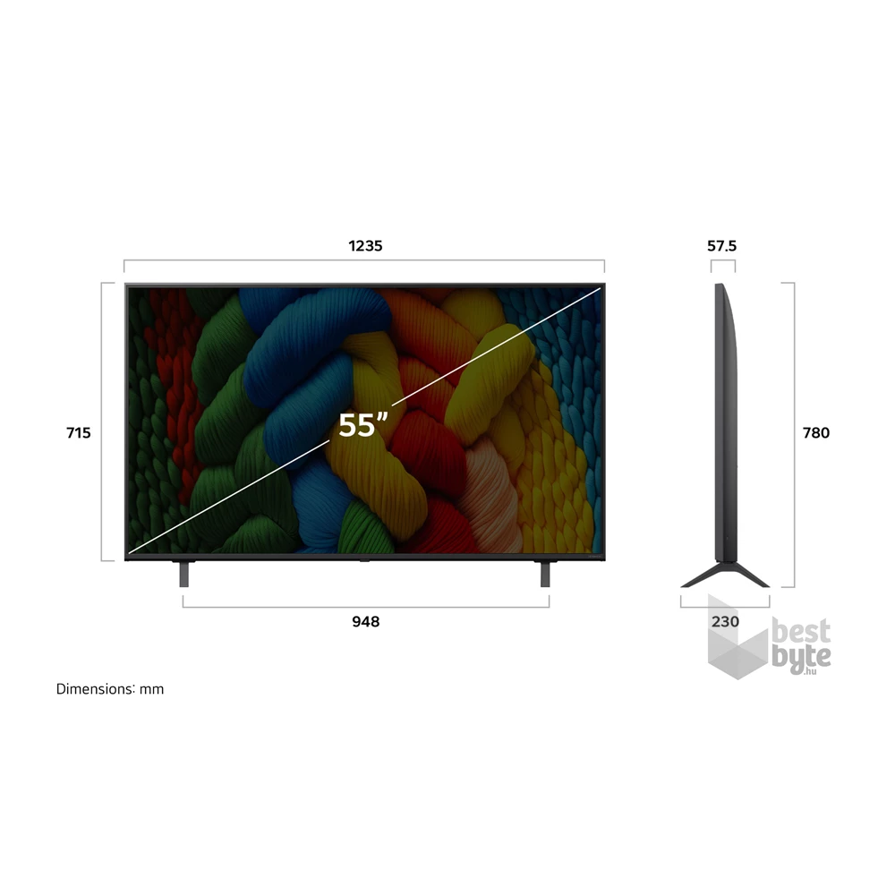 LG 55" 55NANO80A3B 4K UHD AI Smart NanoCell TV