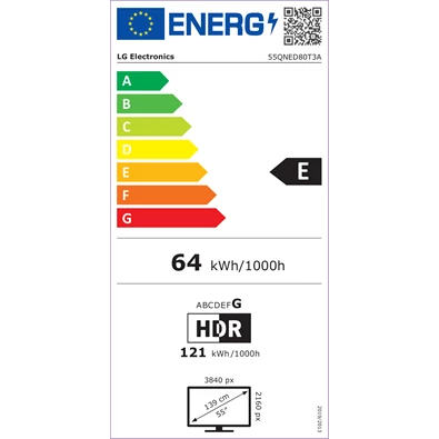 LG 55" 55QNED80T3A 4K UHD HDR Smart QNED TV