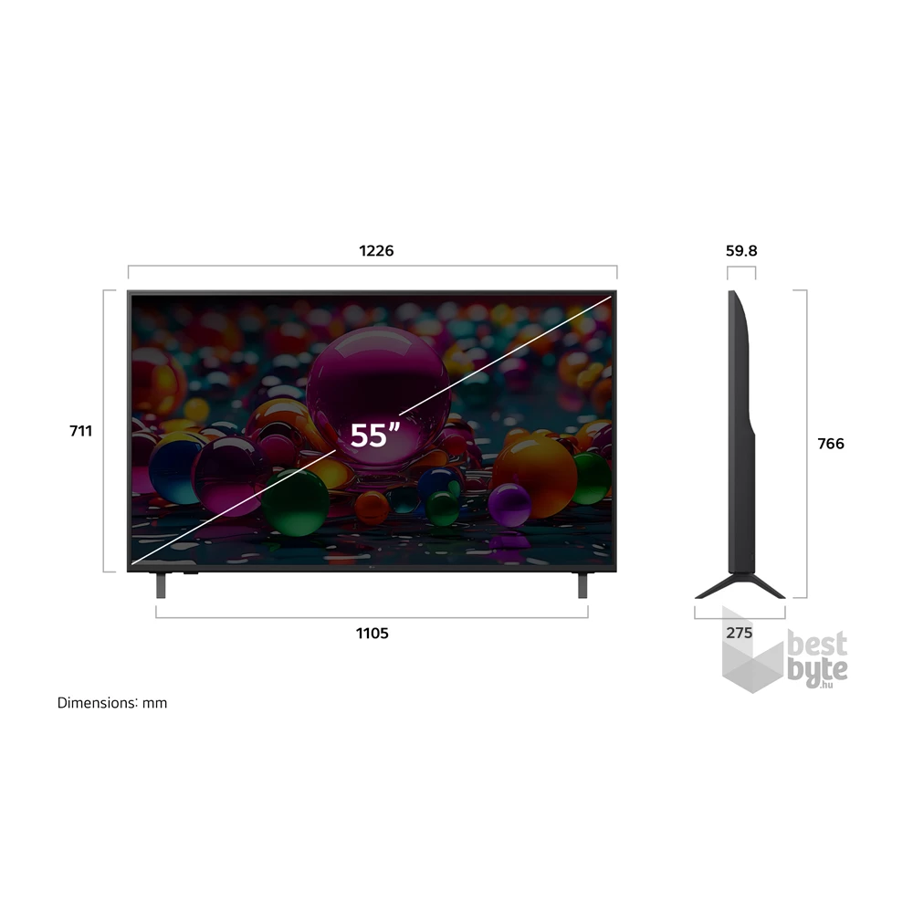 LG 55" 55UA75003LA 4K UHD AI Smart TV