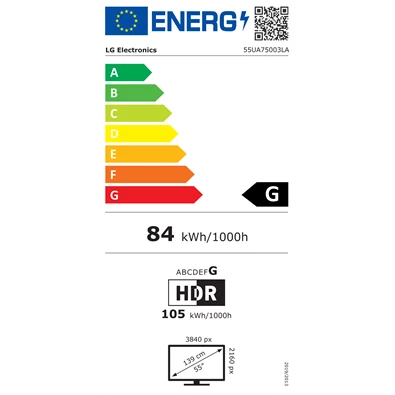 LG 55" 55UA75003LA 4K UHD AI Smart TV