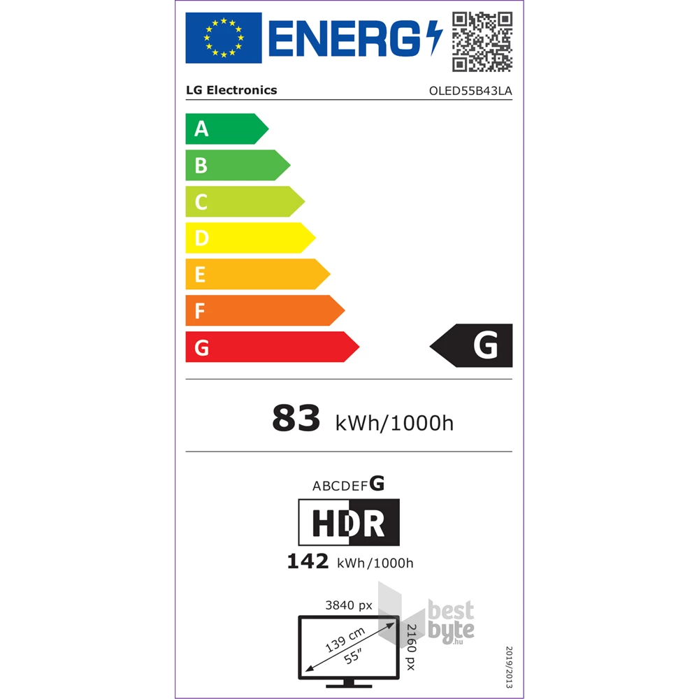 LG 55" OLED55B43LA 4K UHD Smart OLED TV (Újracsomagolt)