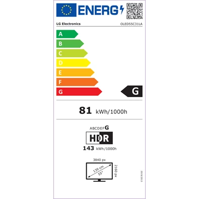 LG 55" OLED55C31LA 4K UHD OLED evo TV (Újracsomagolt)