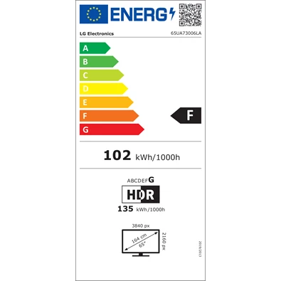 LG 65" 65UA73006LA 4K UHD AI Smart LED TV