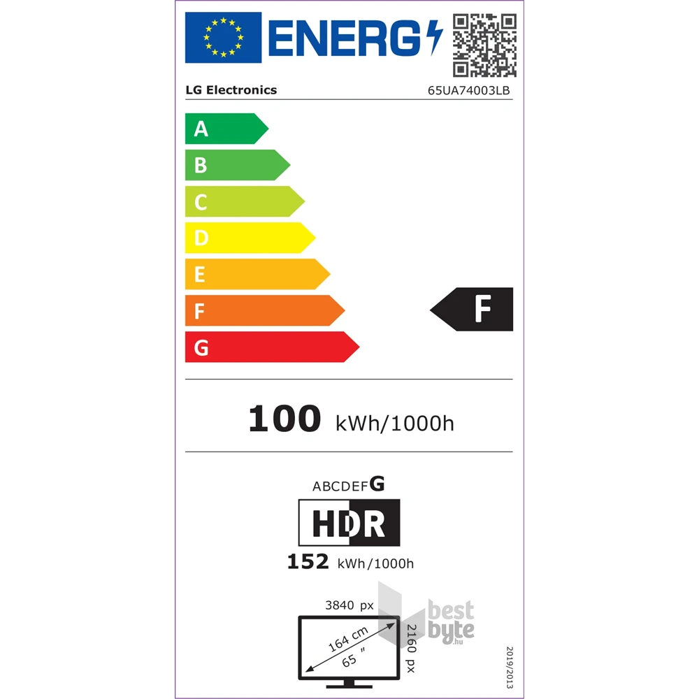 LG 65" 65UA74003LB 4K UHD AI Smart TV (Újracsomagolt)