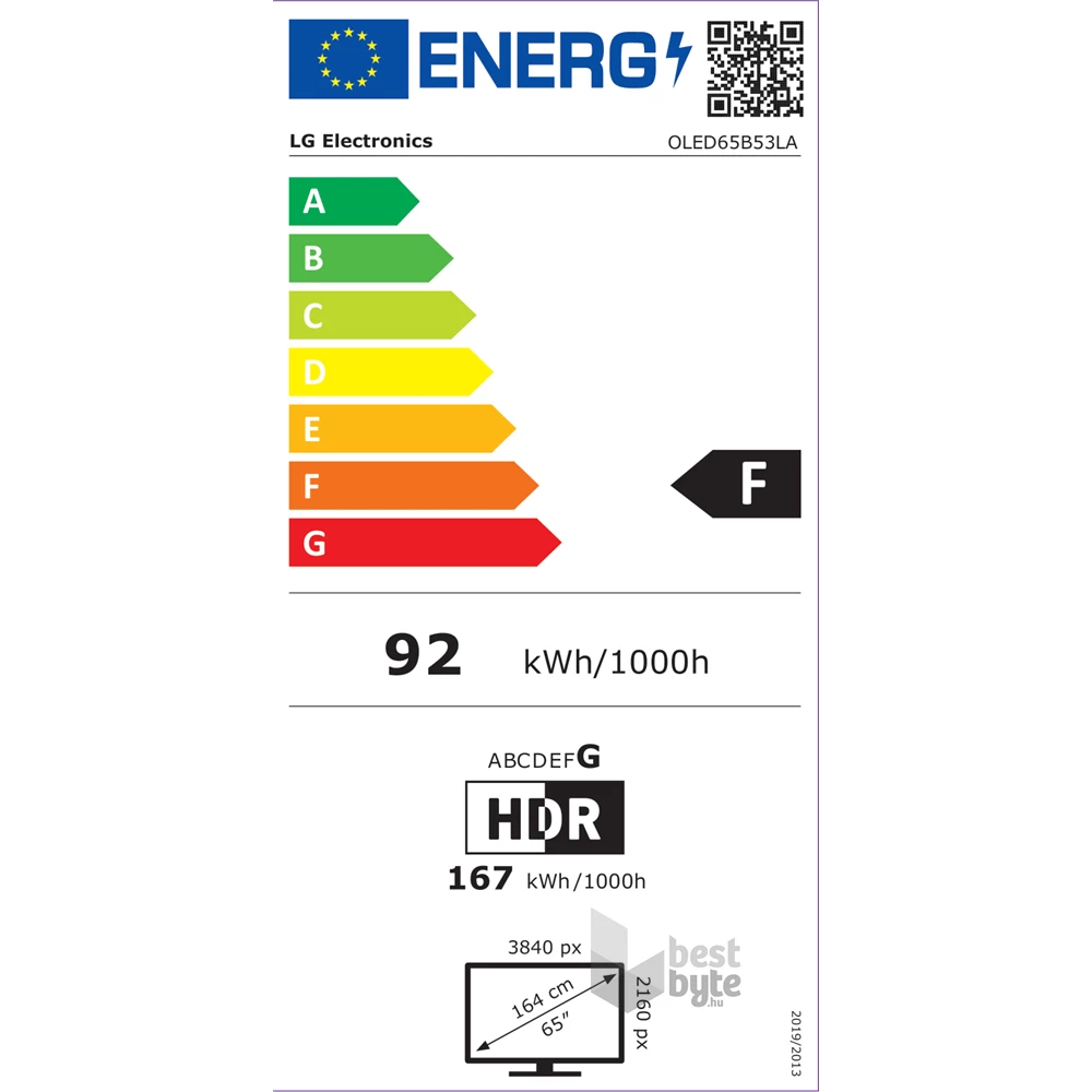LG 65" OLED65B53LA 4K UHD AI Smart Gamer OLED TV