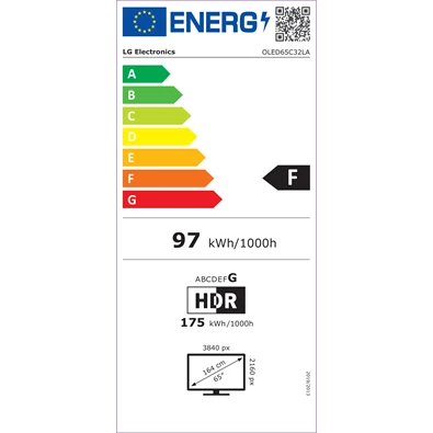 LG 65" OLED65C32LA 4K UHD OLED evo TV