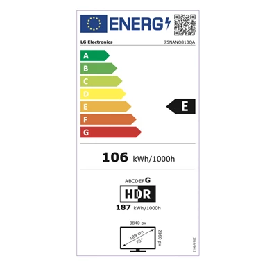 LG 75" 75NANO813QA 4K UHD NanoCell Smart LED TV