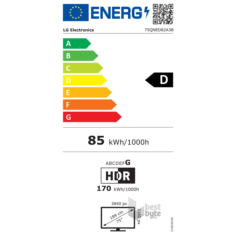 LG 75" 75QNED82A3B 4K UHD AI Smart QNED TV