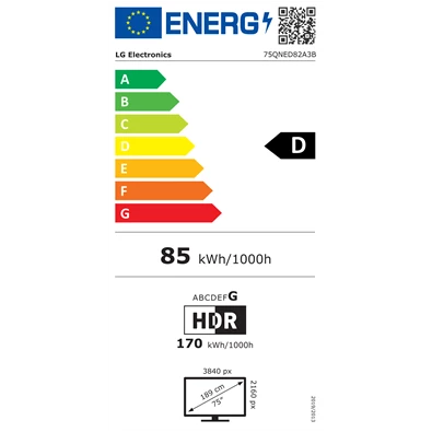 LG 75" 75QNED82A3B 4K UHD AI Smart QNED TV