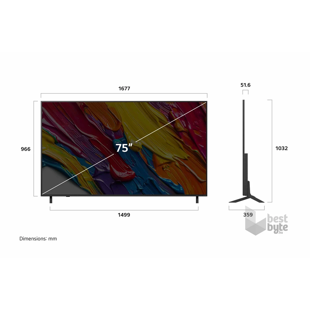 LG 75" 75QNED82A3B 4K UHD AI Smart QNED TV