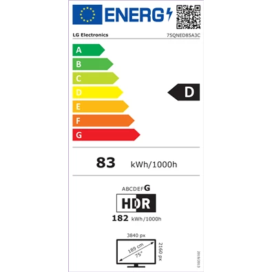 LG 75" 75QNED85A3C 4K UHD AI Smart QNED evo MiniLED TV