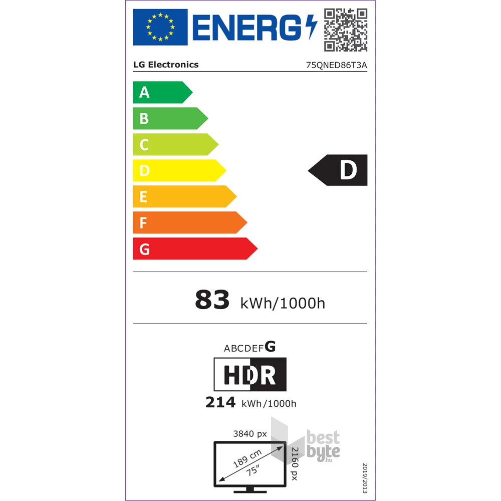 LG 75" 75QNED86T3A 4K UHD HDR Smart QNED TV