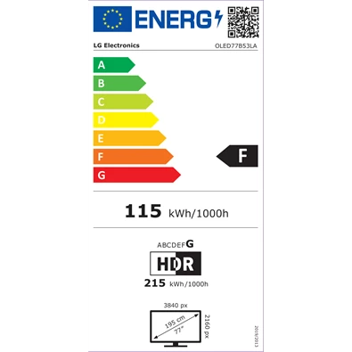 LG 77" OLED77B53LA 4K UHD AI Smart Gamer OLED TV