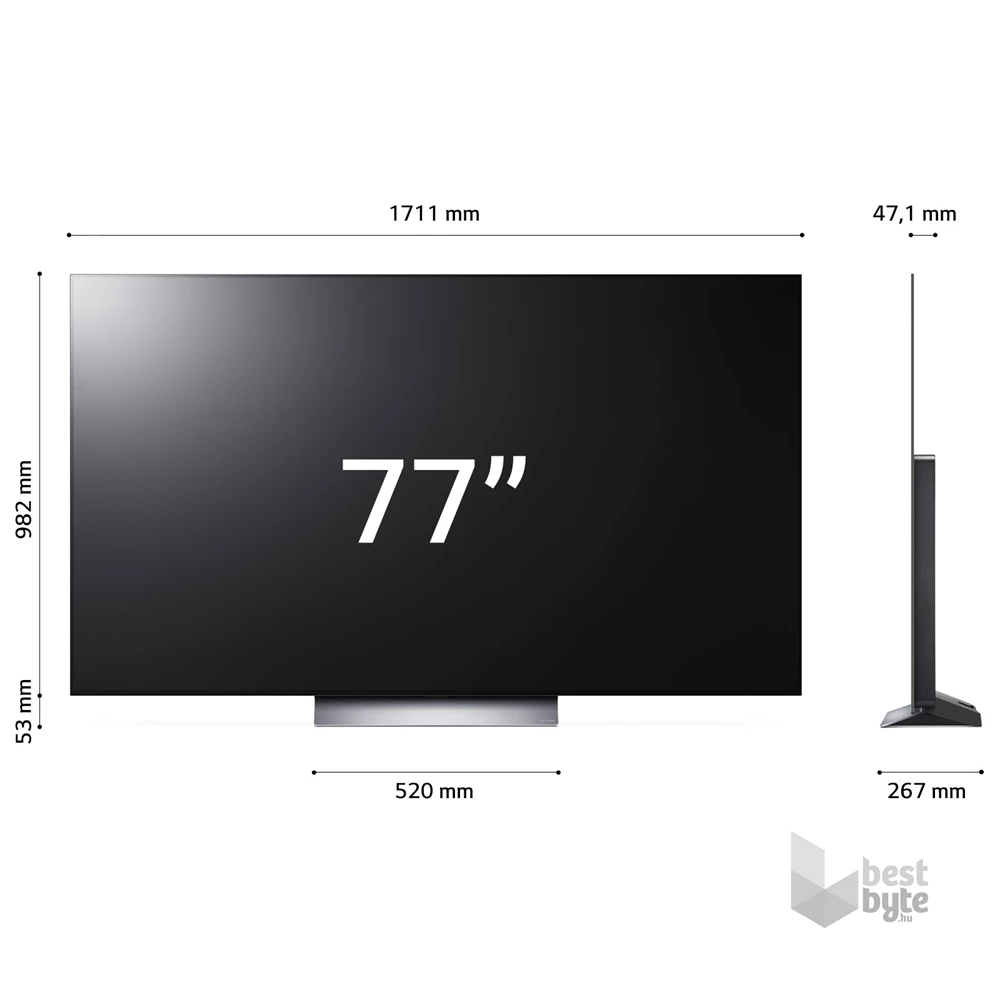 LG 77" OLED77C31LA 4K UHD Smart OLED evo TV