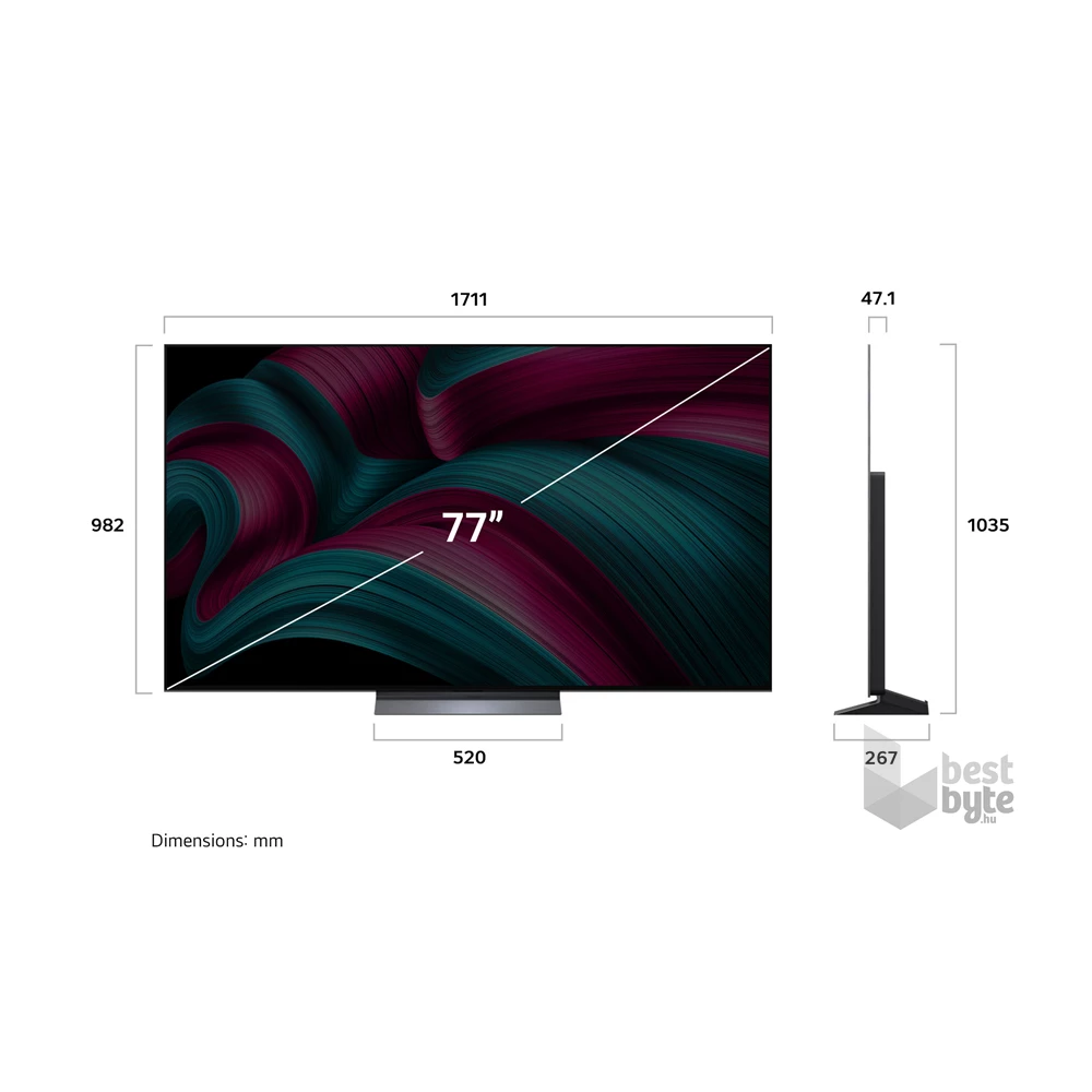 LG 77" OLED77C51LA 4K UHD AI Smart Gamer OLED evo TV