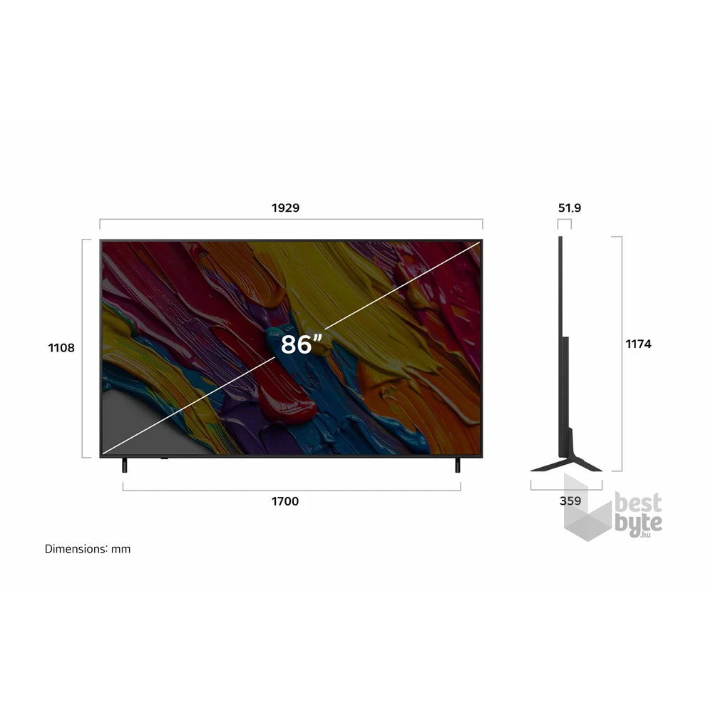 LG 86" 86QNED82A3B 4K UHD AI Smart QNED TV