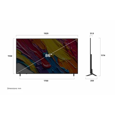 LG 86" 86QNED82A3B 4K UHD AI Smart QNED TV