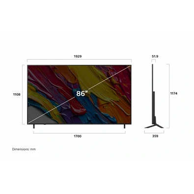 LG 86" 86QNED82A3B 4K UHD AI Smart QNED TV (Újszerű)