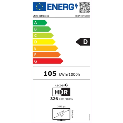 LG 86" 86QNED913QE 4K UHD QNED MiniLED TV