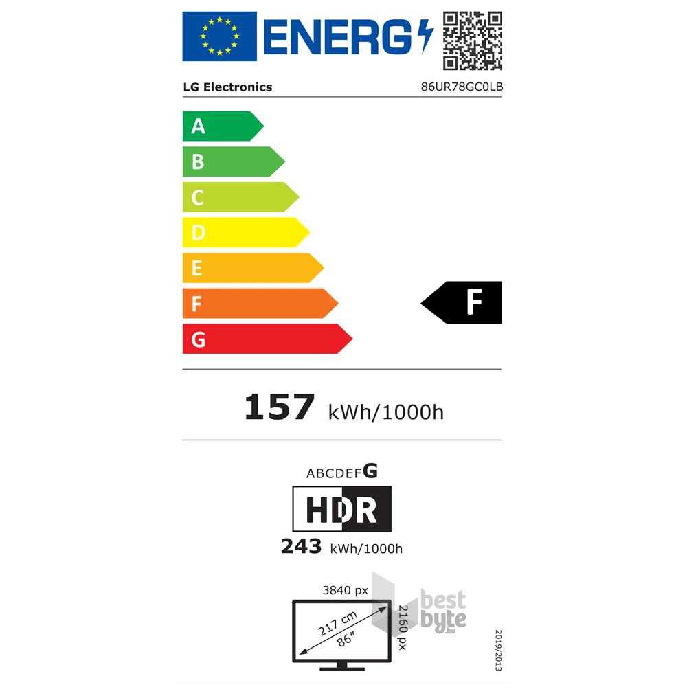 LG 86" 86UR78GC0LB 4K UHD Smart LED TV (Újracsomagolt)