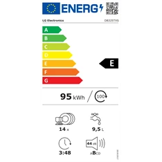 LG DB325TXS beépíthető 14 terítékes mosogatógép