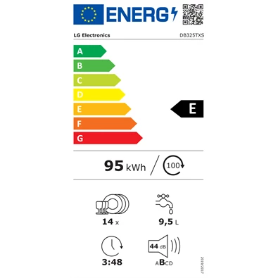 LG DB325TXS beépíthető 14 terítékes mosogatógép