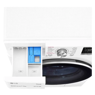 LG F2DV5S7S1E keskeny 7 kg elöltöltős mosó-szárítógép