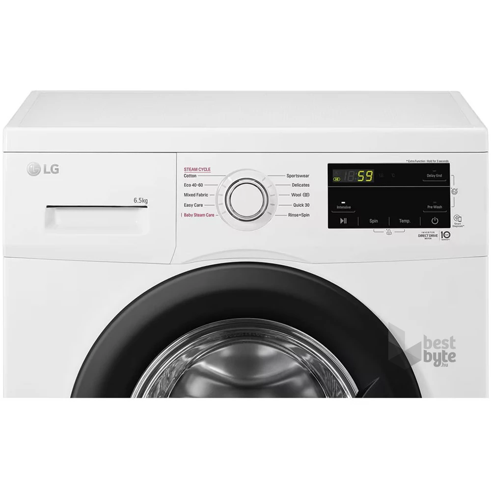 LG F2J3WSBWE fehér, elöltöltős, max.1200ford., 6,5 kg, mosógép