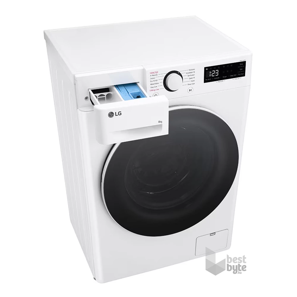 LG F2WR508S0W fehér, elöltöltős, keskeny, max.1200ford., 8 kg, mosógép
