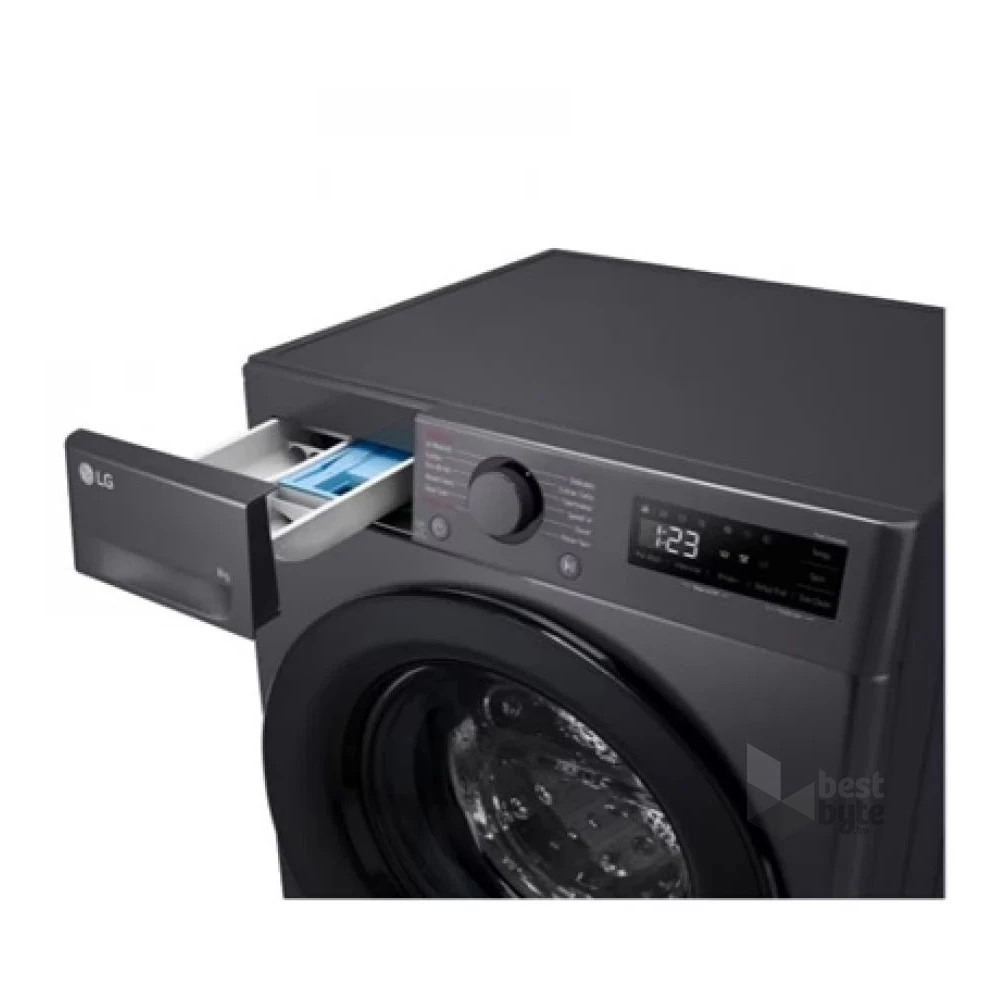 LG F2WR508SBM inox, elöltöltős, keskeny, max.1200ford., 8 kg, mosógép
