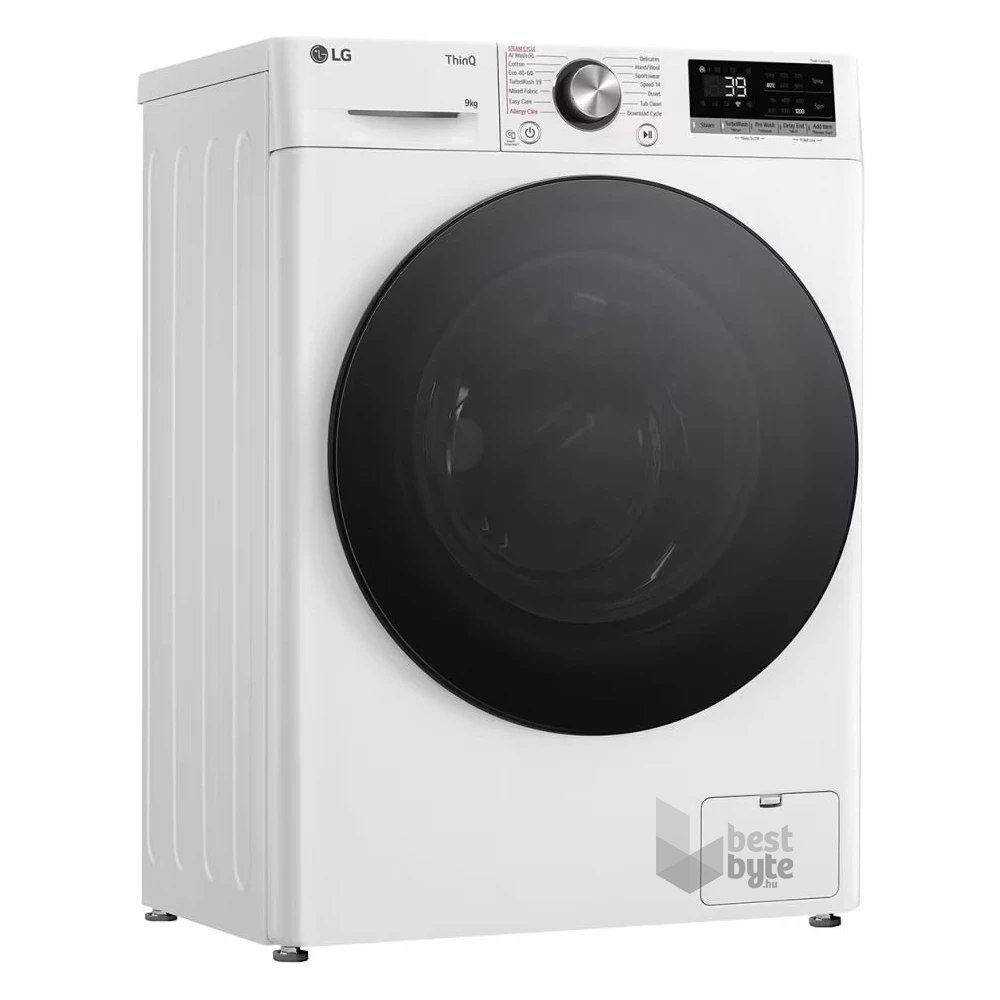 LG F2WR709S2W fehér, elöltöltős, max.1200ford., 9 kg, mosógép