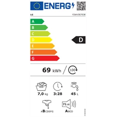 LG F2WV3S7S3E keskeny 7 kg elöltöltős mosógép